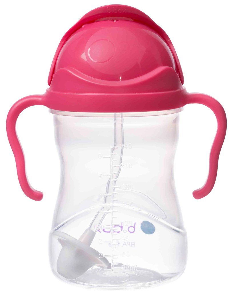 Hrnček so slamkou - malina 240 ml