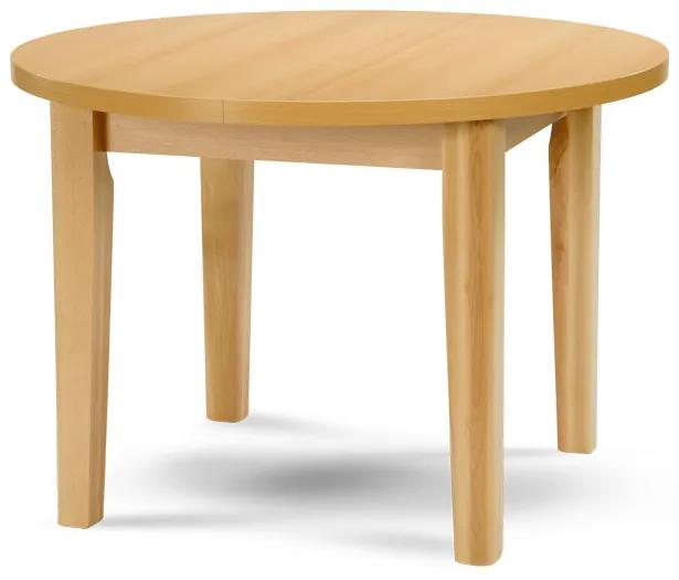 Stima okrúhly drevený jedálenský stôl FIT 95 Rozklad: + 35 cm rozklad, Odtieň: Biela, Rozmer: Ø 95 cm