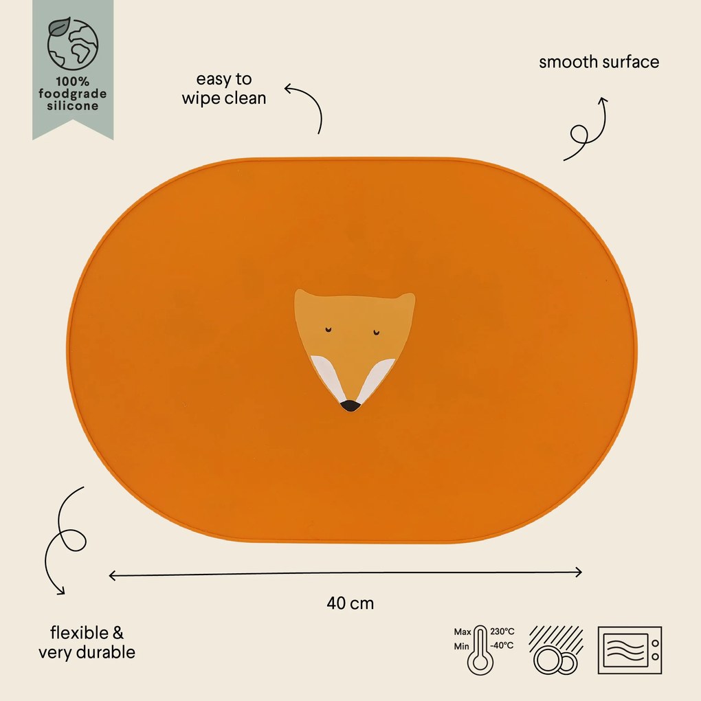 Detské silikónové prestieranie Mr. Fox