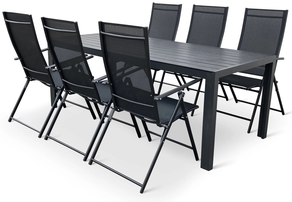 Záhradný jedálenský set Viking XL + 6x kovová stolička Pia