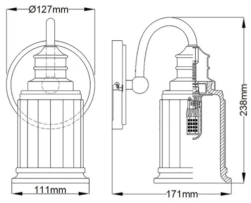 Quoizel QZ-SWELL1-BB-BATH - LED Kúpeľňové svietidlo SWELL 1xG9/3W/230V IP44