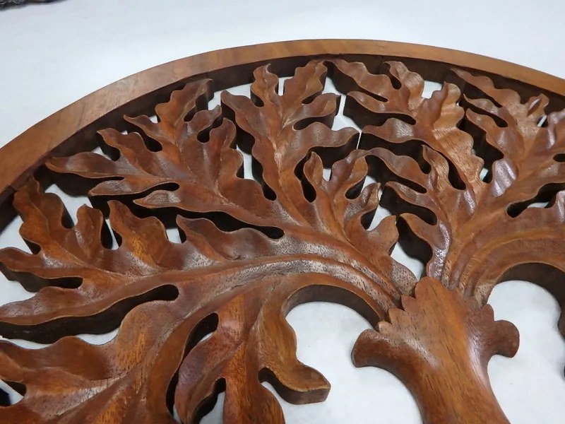 Dekorácia na stenu 3D Mandala Strom života V., exotické drevo, ručná práca