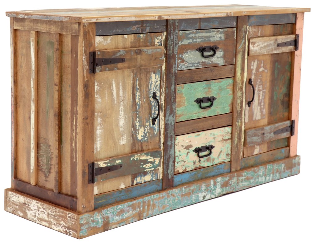 furniture-nabytek.cz - Rustikální komoda masiv z manga 140x80x45