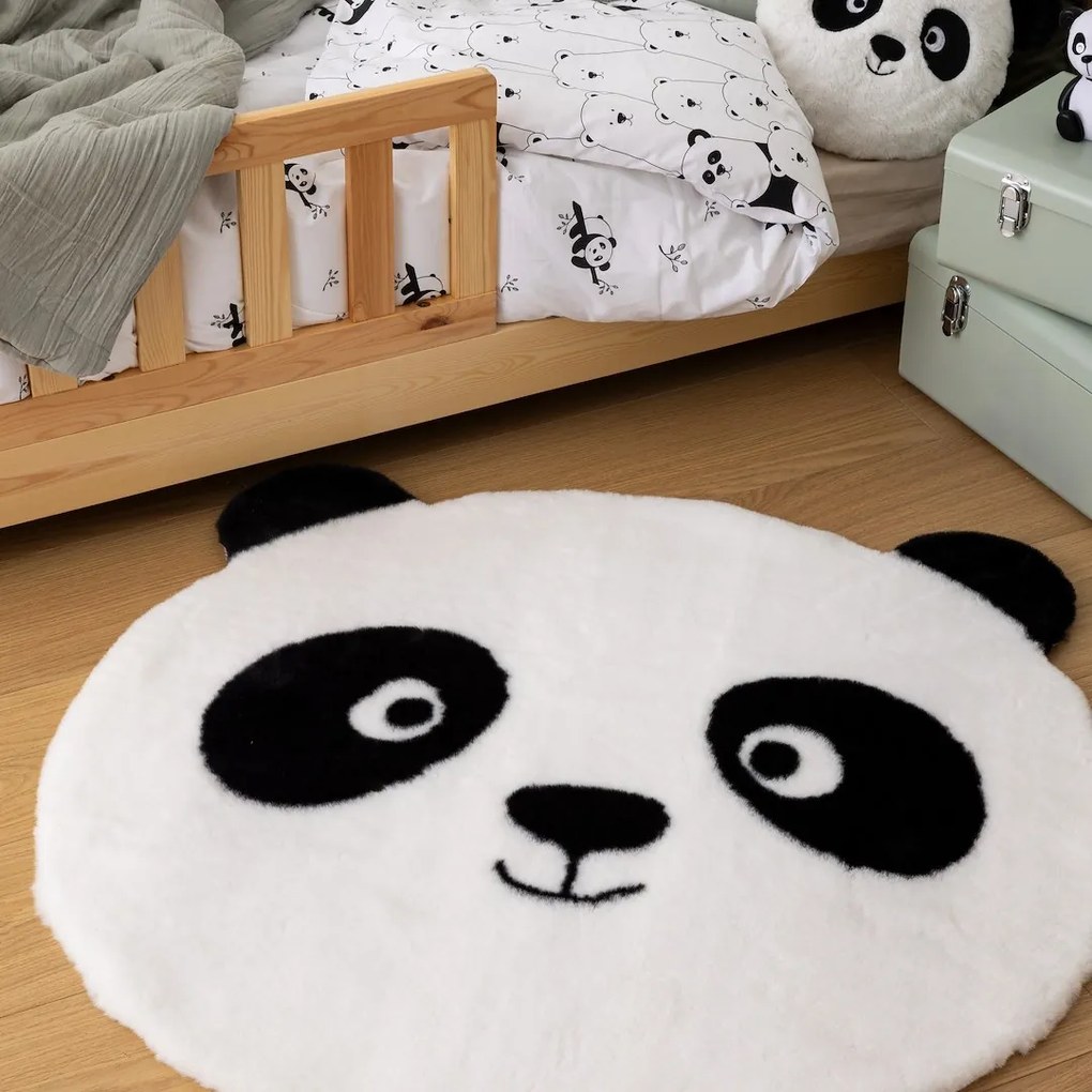 ATMOSPHERA Detský koberec Panda, (fi) 100 cm, čierna/biela