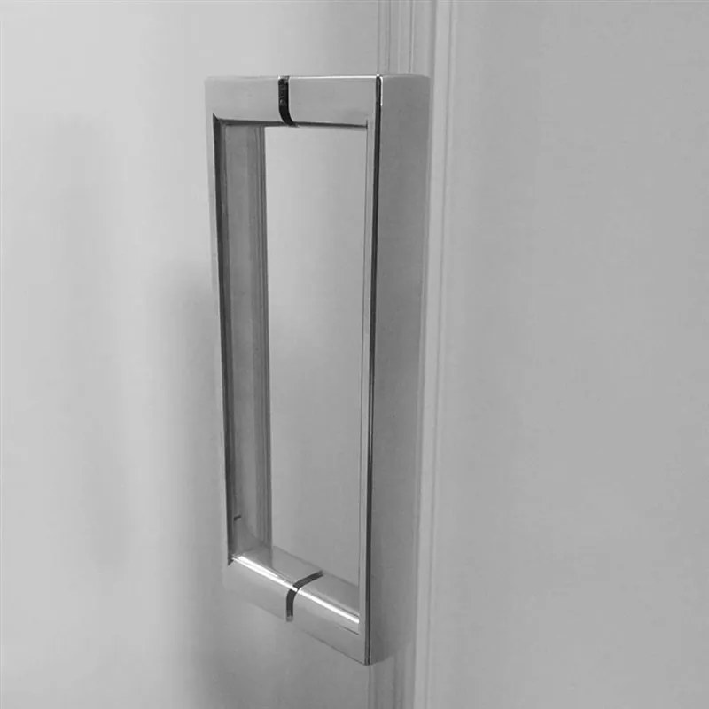 Mereo Lima, sprchovací kút 800x800 cm, štvorec,pivotové dvere, 2x bočná stena, chróm ALU, sklo Point 6mm, MER-CK86812K