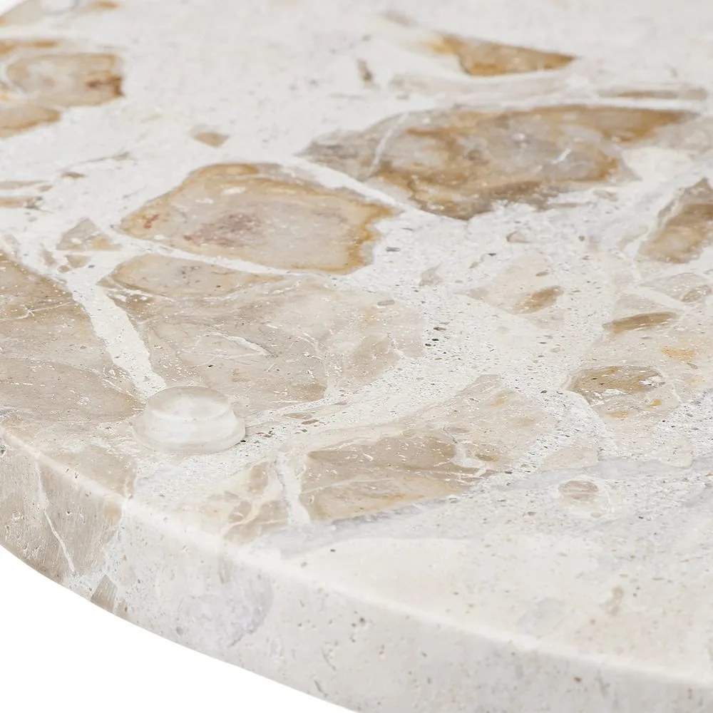 MARBLE Mramorový tác 30 cm - béžová