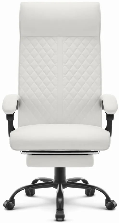 Luxusné kancelárske kreslo HC-1030 biele z ekokože