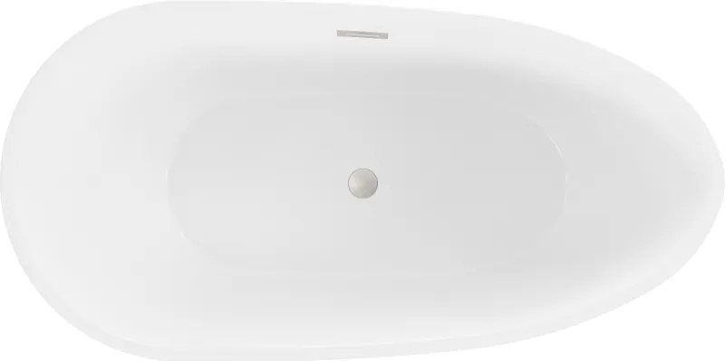 Mexen Eos, voľne stojaca vaňa 170 x 75 cm, biela, brúsená oceľ prepad, 52471707500-97