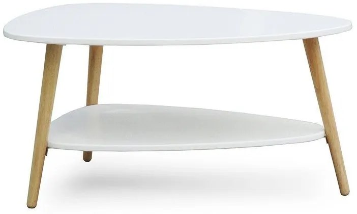 Minimalistický konferenčný stolík bielej farby