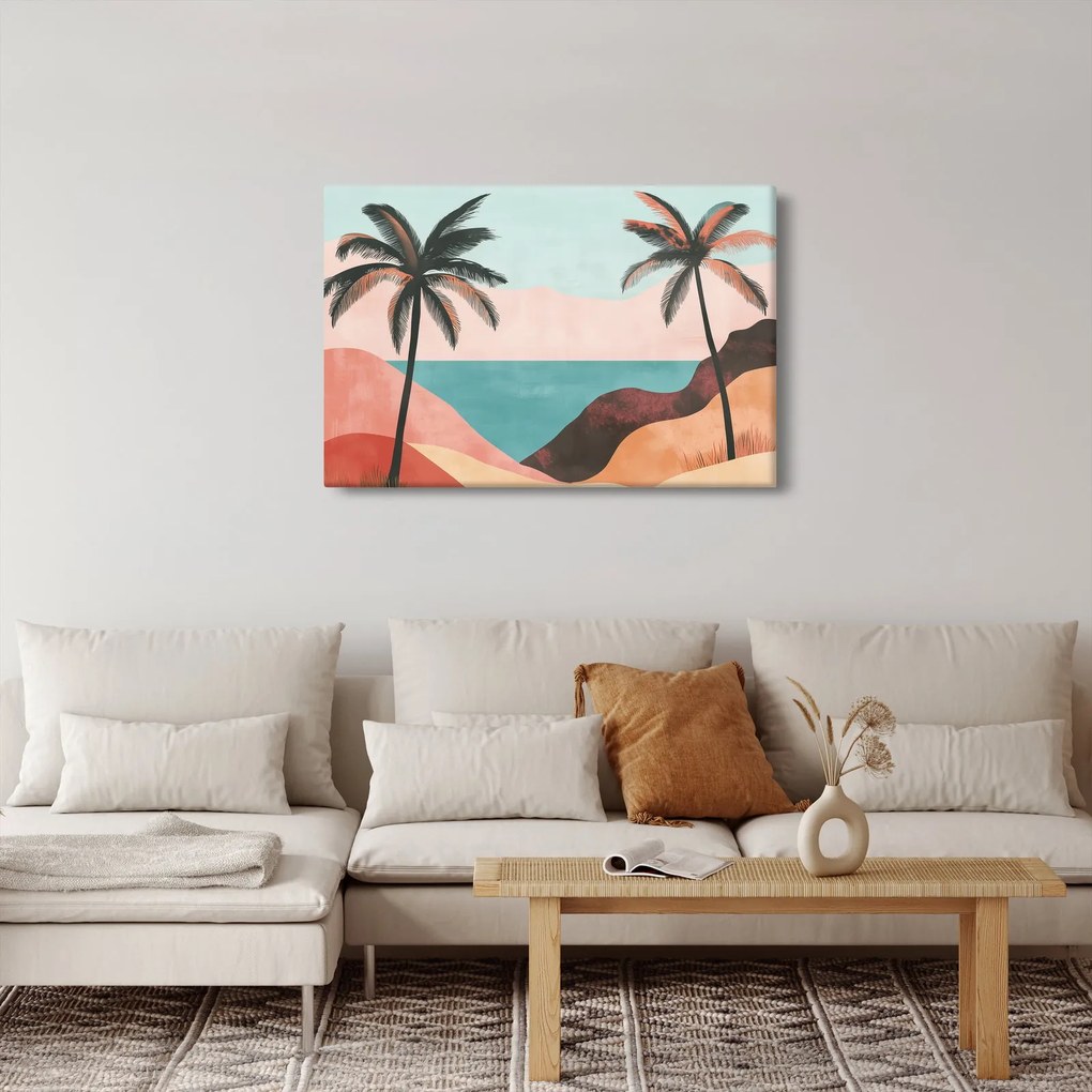Obraz - Palmy pri mori (90x60 cm)