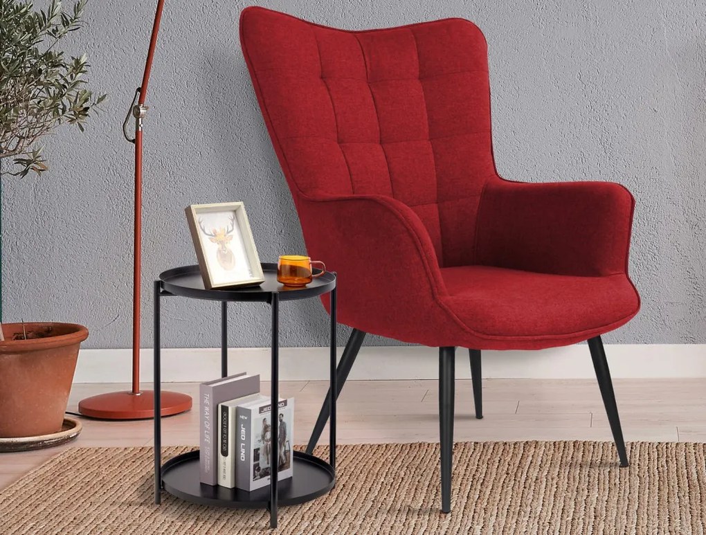 Kreslo Victoria, červená látka