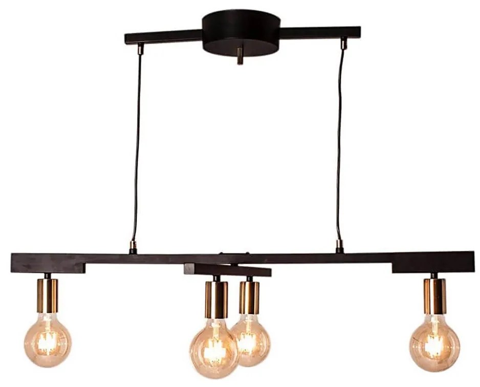 ByRydens 4201030-4002 - Závesný luster na lankách ZEONA 4xE27/5W/230V