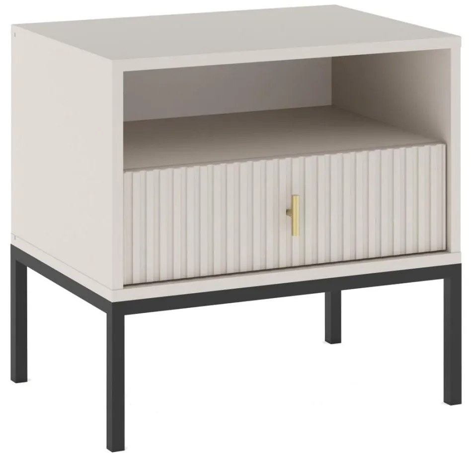 Nočný stolík SUE béžová/kašmír