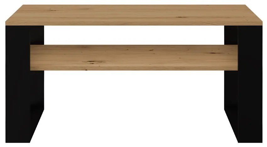Konferenčný stolík Maduro 2 (dub artisan + čierna). Akcia -22%. Vlastná spoľahlivá doprava až k Vám domov. 1132424