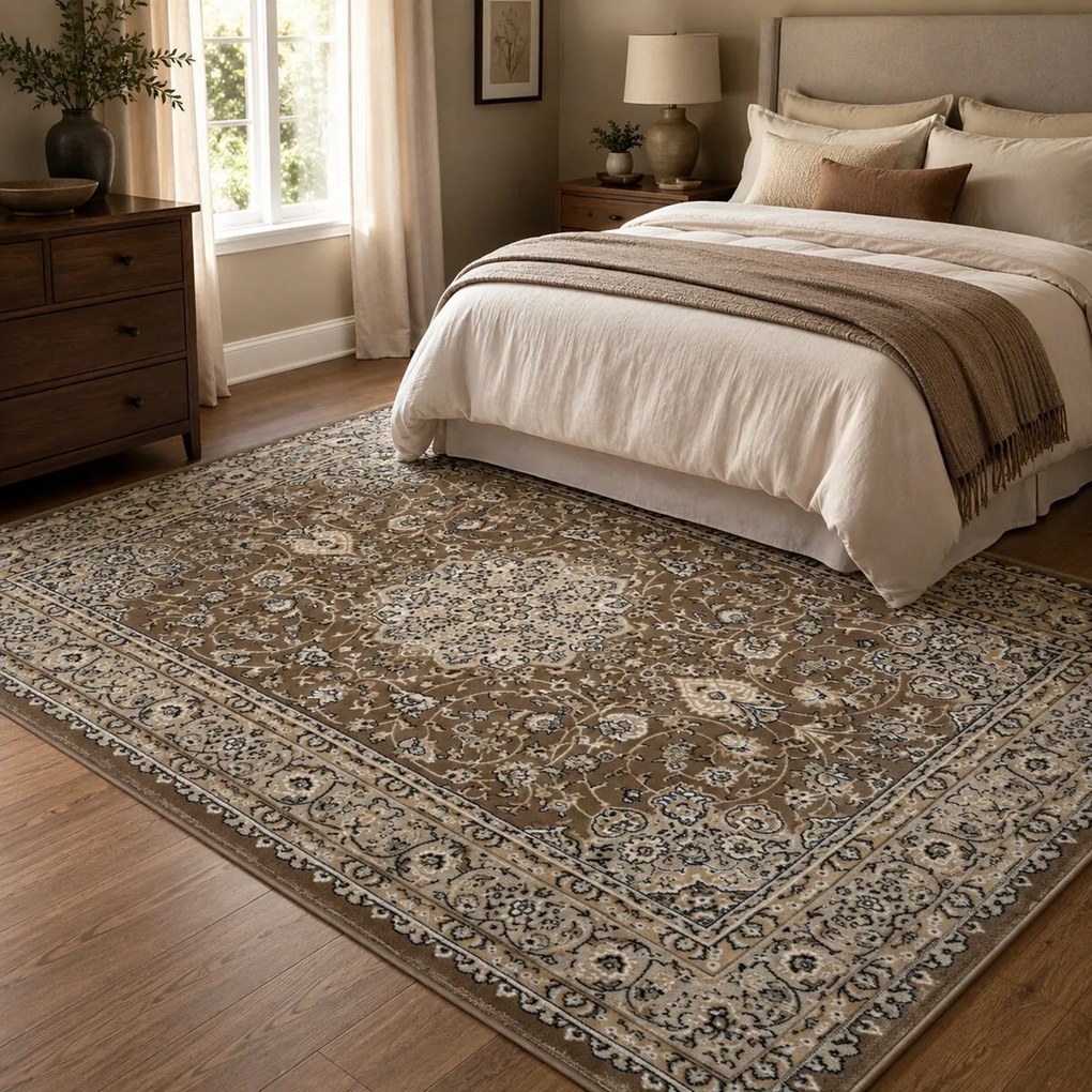 Angel Carpet, Kusový koberec Sultan 42 Beige, 160x230, béžová, kancelária
