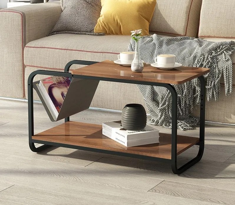 Konferenčný stolík, moderný, 2-úrovňový, ModernHome
