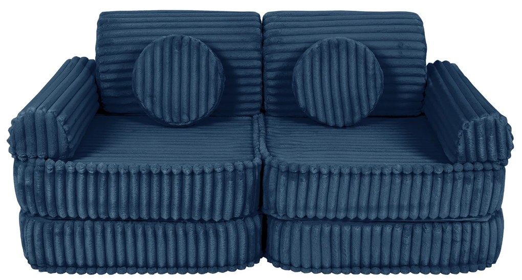 MeowBaby® Churros detská pohovka Plus, Midnight Blue