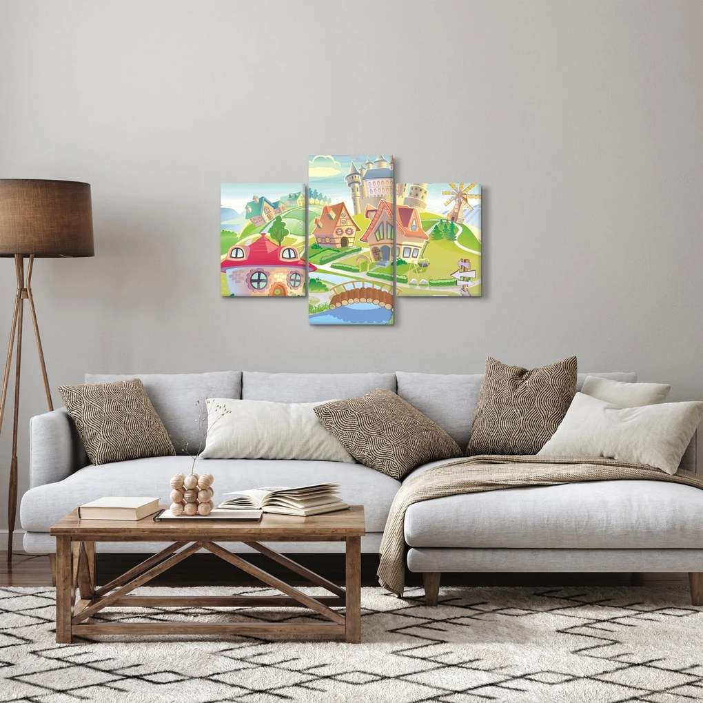 Obraz - Farebné mestečko (90x60 cm)