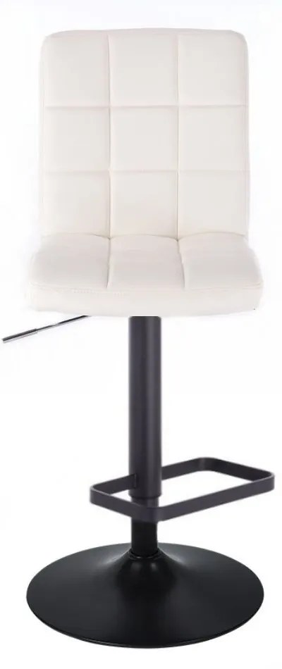 LuxuryForm DESIGN Barová stolička TOLEDO na čiernom tanieri - biela