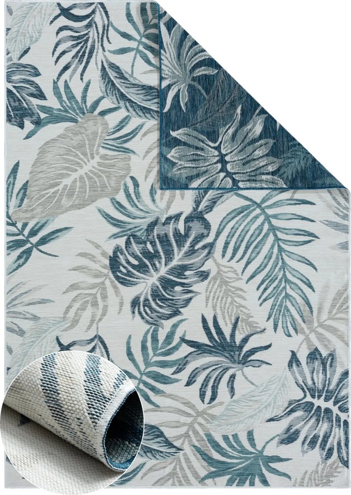 My Flair, Kusový koberec Coral blau – na von aj na doma, 160x230, modrá, chodba / predsieň