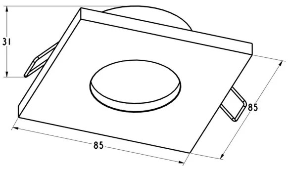 Zuma Line ARGU10-032 - Podhľadové svietidlo CHIPO DL 1xGU10/50W/230V IP54 čierna