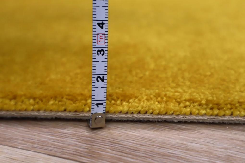 Lano - koberce a trávy Kusový koberec Nano Smart 371 žltý - 400x500 cm
