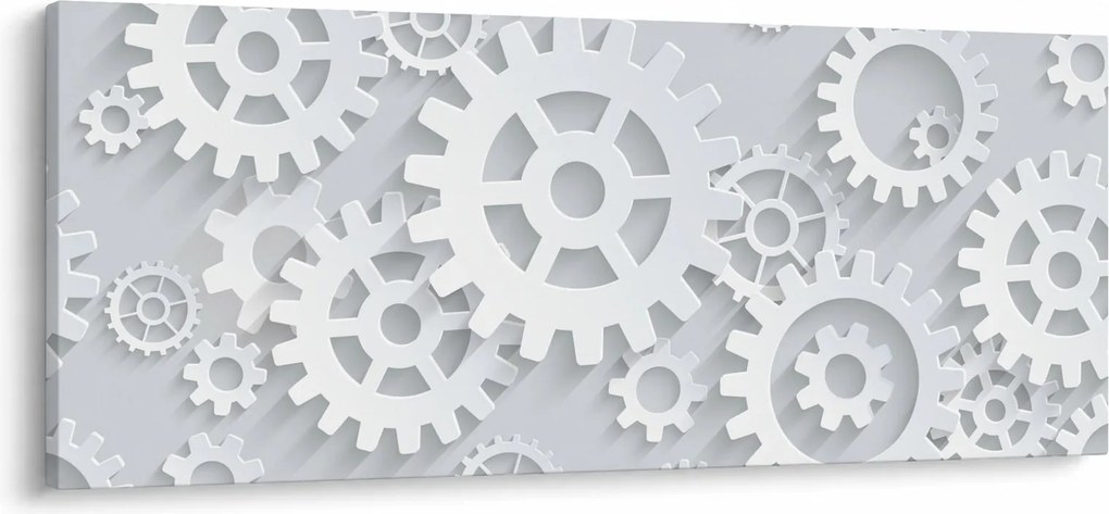 Obraz - Ozubené kolieska (120x50 cm)