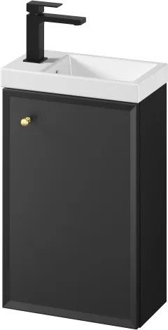 Cersanit S801-569 - Závesná kúpeľňová skrinka s umývadlom MILLE 40x22 cm čierna