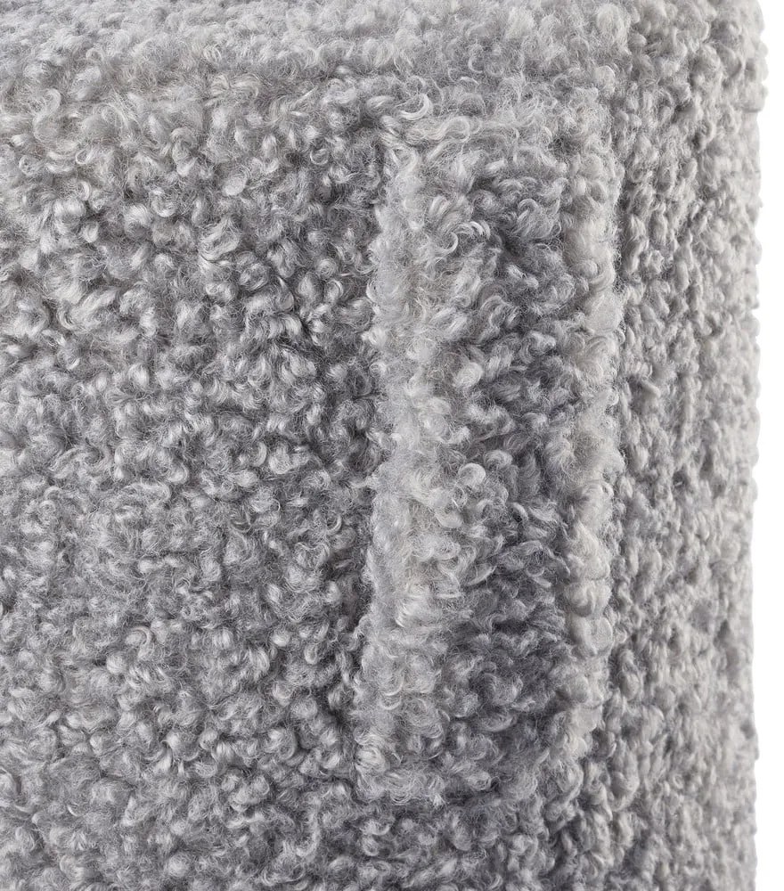 Sivý taburet z textílie buklé Teddy – Blomus