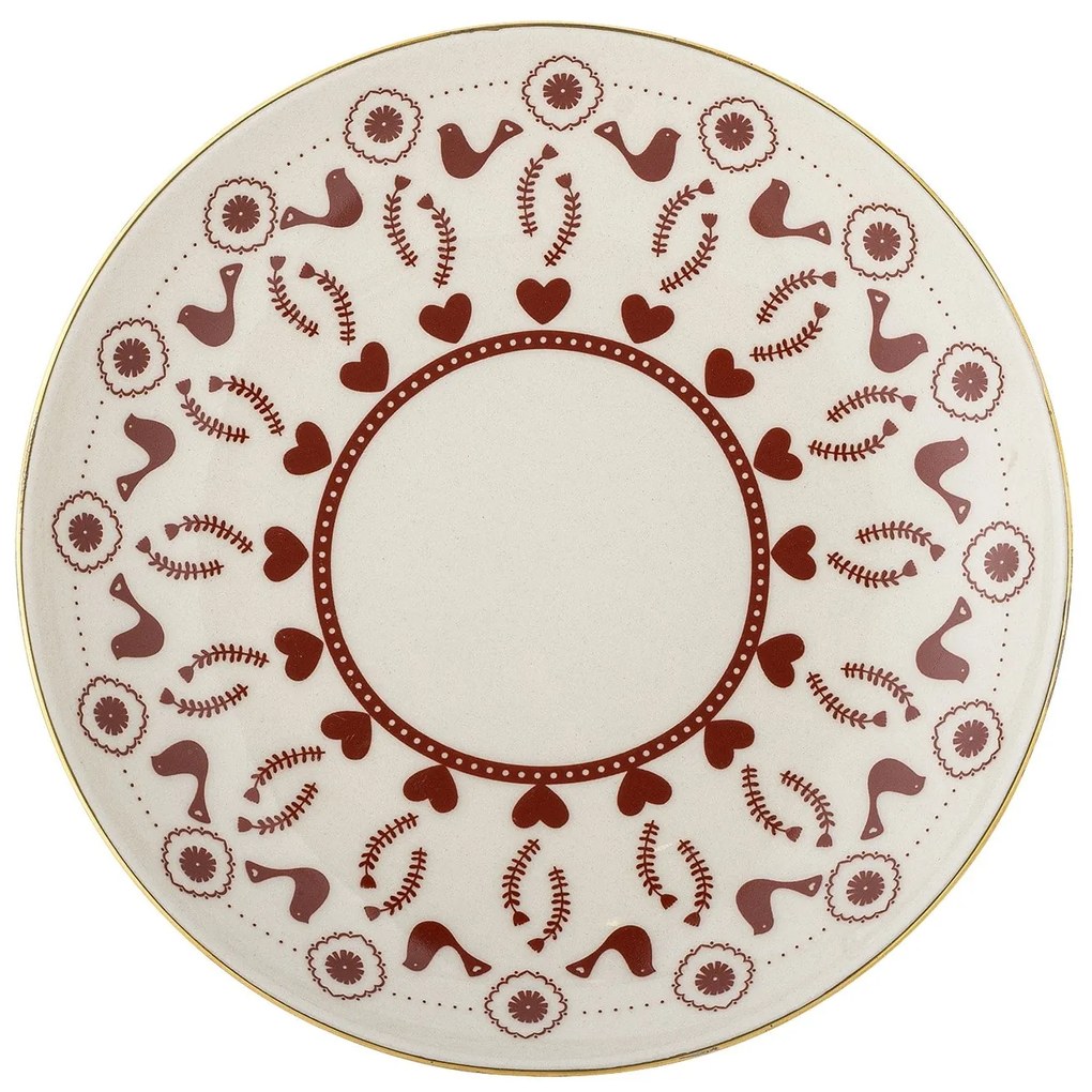 Bloomingville Keramický dezertný tanier Jolly Red 16 cm