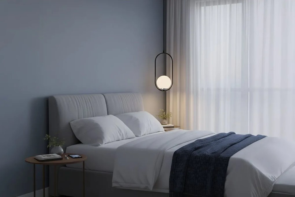 Závesné svietidlo Florence, 1x biele sklenené tienidlo, b/ch, U