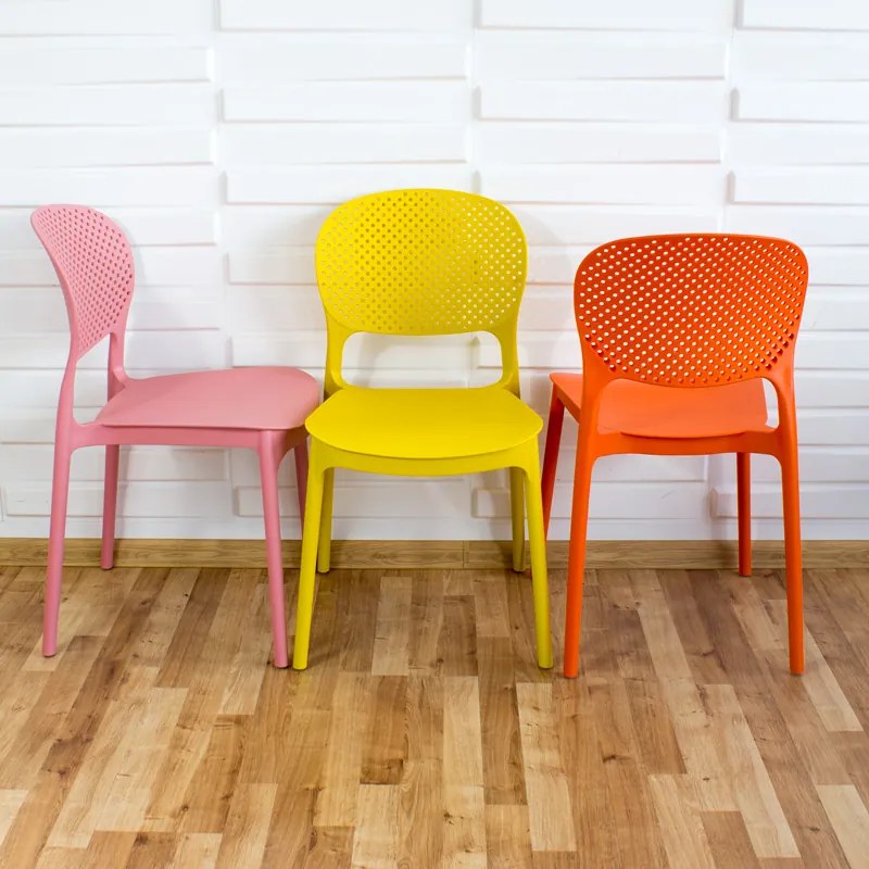Dekorstudio Plastová stolička FLEX oranžová