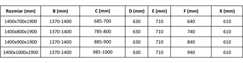 Mexen Apia, sprchový kút s posuvnými dverami 140 (dvere) x 90 (stena) cm, 6mm číre sklo, zlatý profil, 840-140-090-50-00