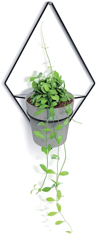 Nástenný stojan na kvety SHOWY HANGERER III čierny