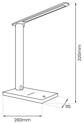 LED Stmievateľná stolná lampa POST LED/5W/5V 3000-6500K čierna