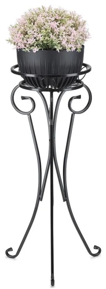 Stojan na kvety 74x34 cm čierna