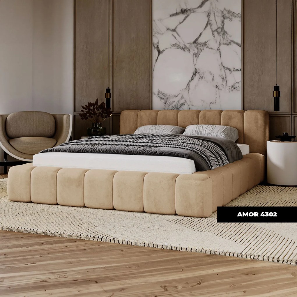 PROXIMA.store - Minimalistická čalúnená posteľ NETTIE ROZMER: 180 x 200 cm, TYP ROŠTU: KOVOVÝ ROŠT