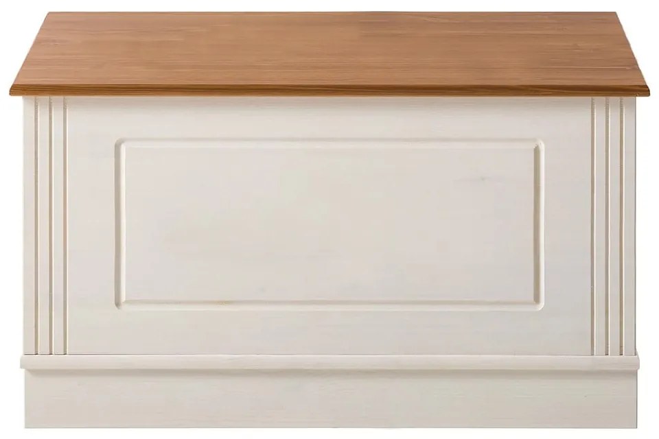 Biela truhlica z borovicového dreva 80x45 cm Anita – Støraa