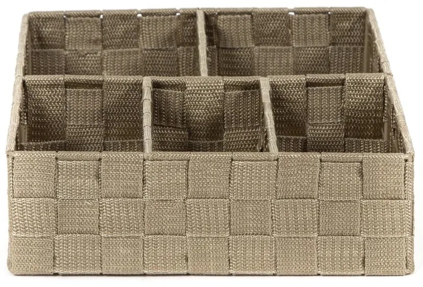 Organizér na bielizeň a doplky Compactor TEX - 5-dielny, 32 x 25 x 8 cm, Taupe sivo-béžový)