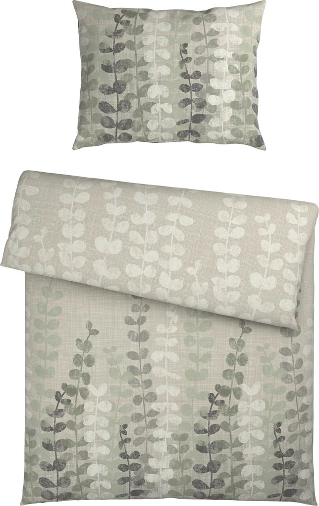 XXXLutz POSTEĽNÁ BIELIZEŇ, flanel, taupe, 140/200 cm Esposa - Obliečky & plachty - 005031038201