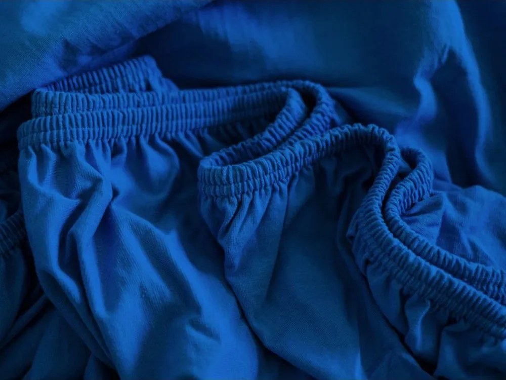 Jersey plachta s lycrou Deluxe 90 × 200 cm – tmavo modrá