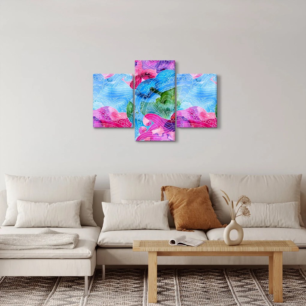Obraz - Farebné vlny (90x60 cm)