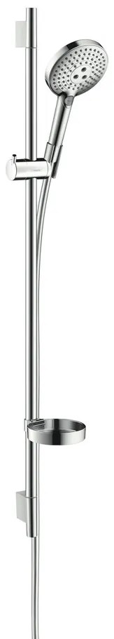 Hansgrohe Raindance Select S, sprchová súprava 120 3jet EcoSmart 9 l/min so sprchovou tyčou 65 cm a miskou, chrómová, HAN-26632000