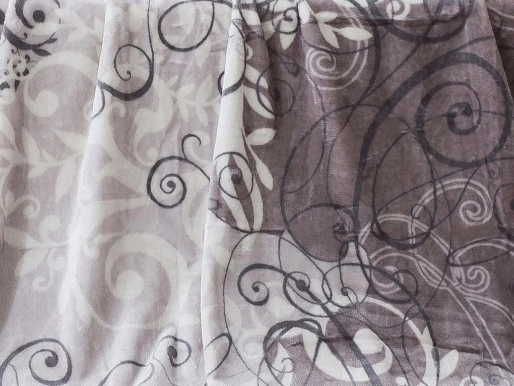 XPOSE® Mikroplyšová deka AMÉLIA - sivá 200x220 cm