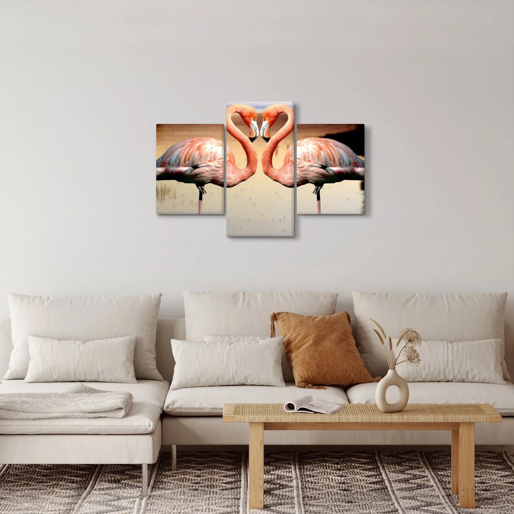 Obraz - dva plameniaky (90x60 cm)