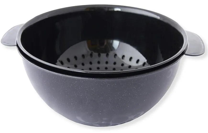 Cedidlo + miska Bable čierna 3l