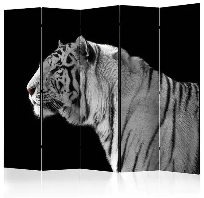 Paraván - White tiger II [Room Dividers] Veľkosť: 225x172, Verzia: Akustický