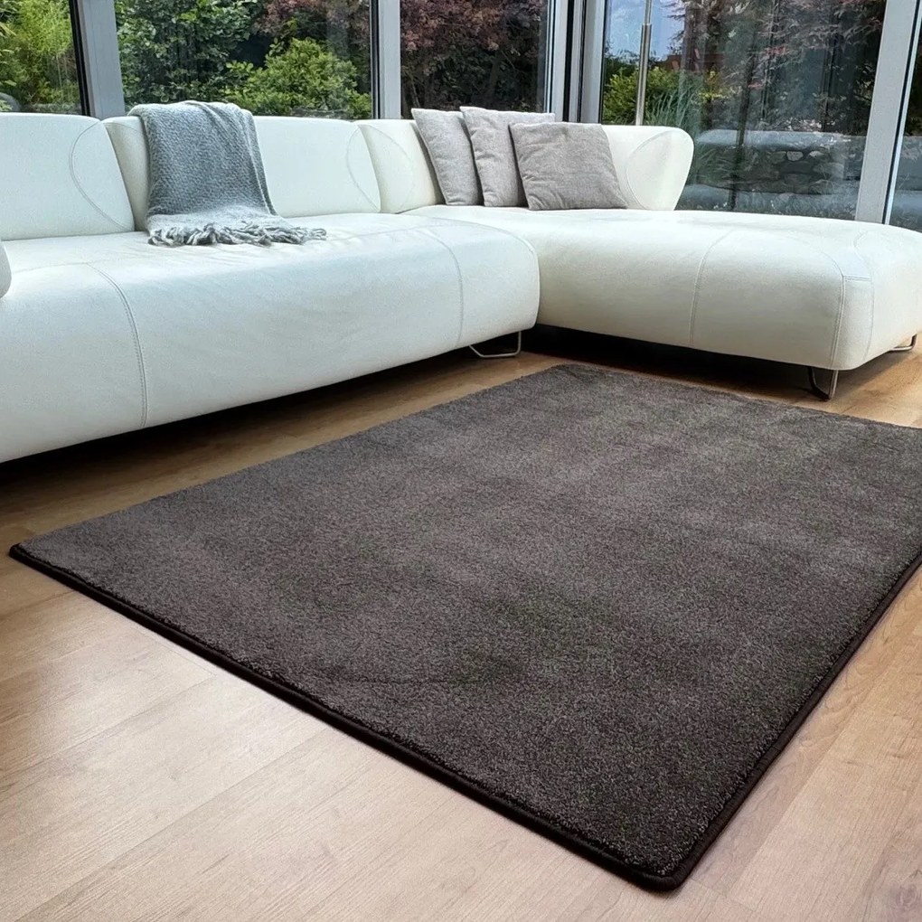 Vopi, Kusový koberec Laguna LUX čokoláda, 250x350, hnedá, obývacia izba