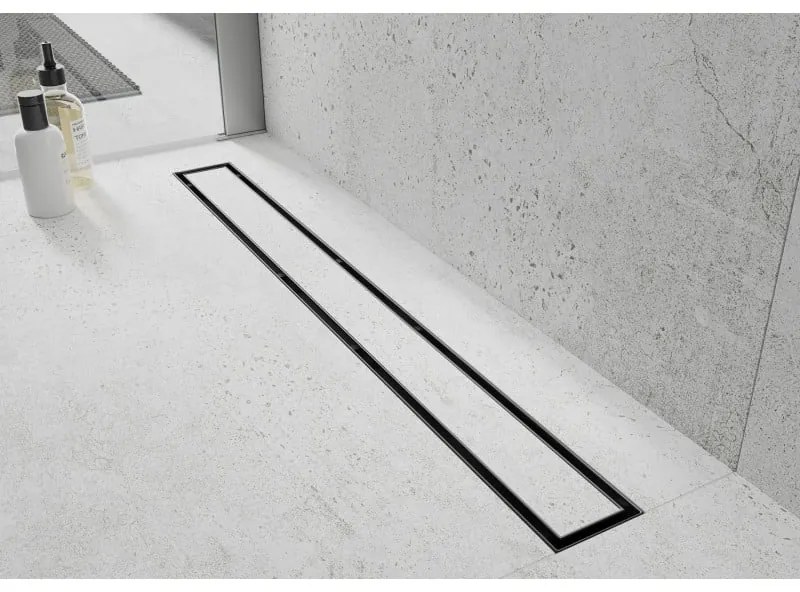 Mexen Flat nerezový sprchový žľab 150 cm vzor M13, 2v1, čierna, 1710150