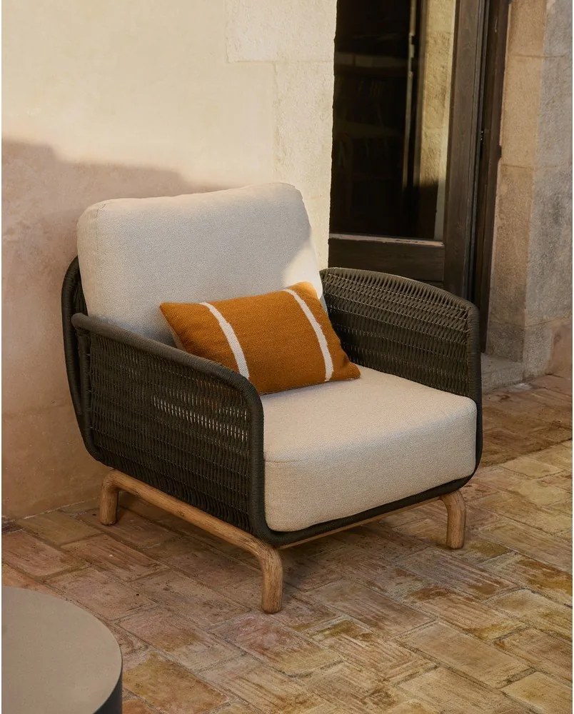Béžové polstrované záhradné kreslo Alipa – Kave Home